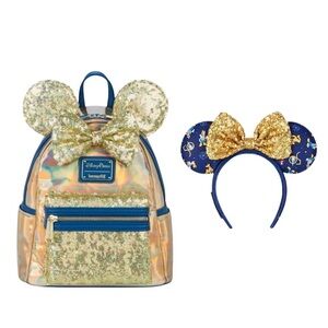 Disney Loungefly Backpack + Headband 50th Anniversary